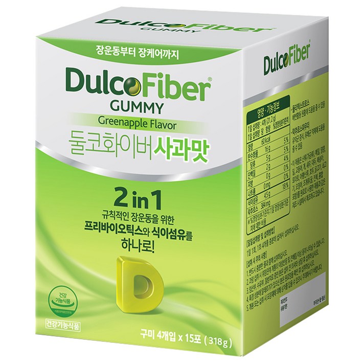 둘코화이버 구미 사과맛, 21.2g, 15개