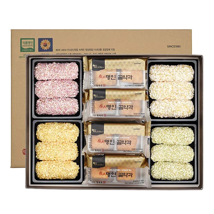 김규흔한과 정다움 한과 5종 선물세트 + 쇼핑백, 510g, 1세트