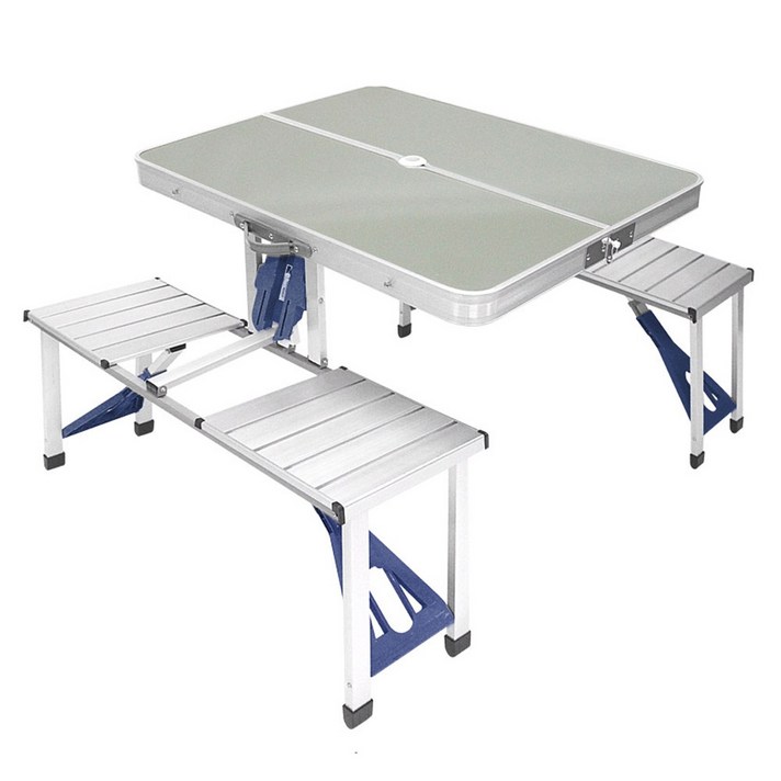 로티캠프 접이식 일체형 알루미늄 테이블, 실버