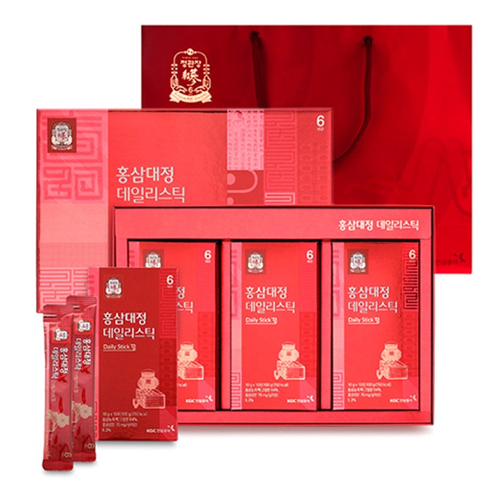 정관장 홍삼대정 데일리스틱 + 쇼핑백, 10g, 30개