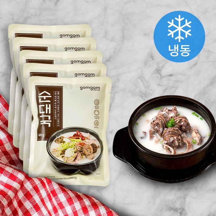 곰곰 순대국, 600g, 5개