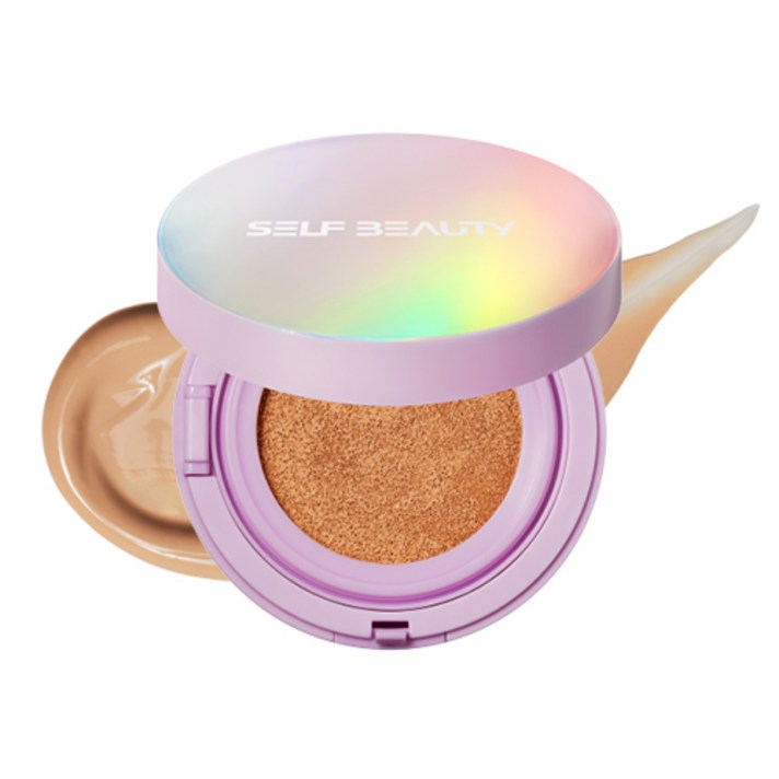 셀프뷰티 글램 업 유니콘 오로라 광채 쿠션 SPF50+ PA+++ 본품 15g, 23호 내추럴베이지, 1개