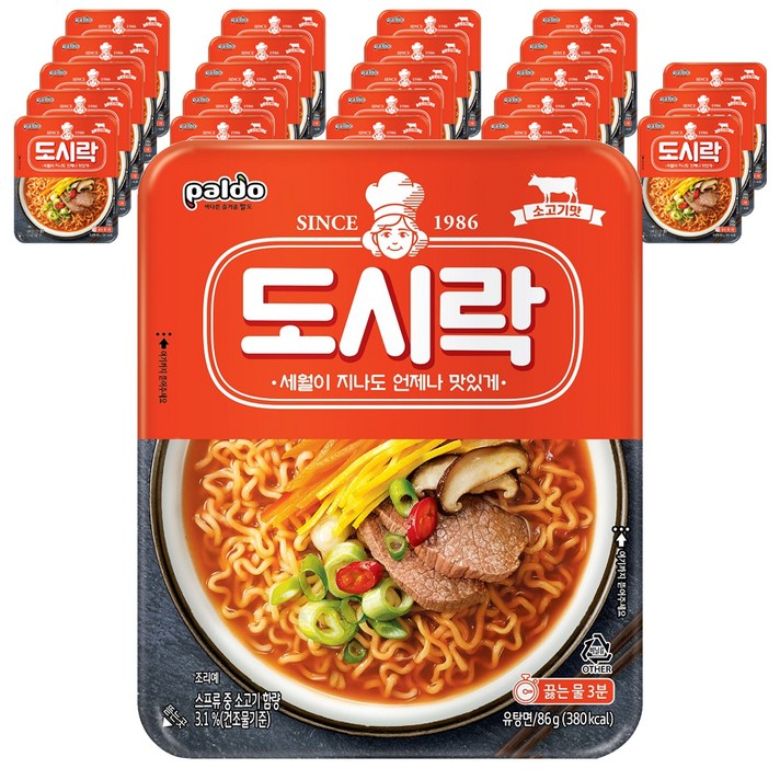 팔도 도시락 86g, 24개
