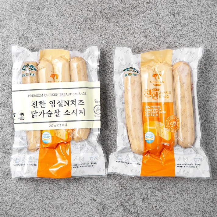 친한 임실N치즈 닭가슴살 소시지, 200g, 2개입