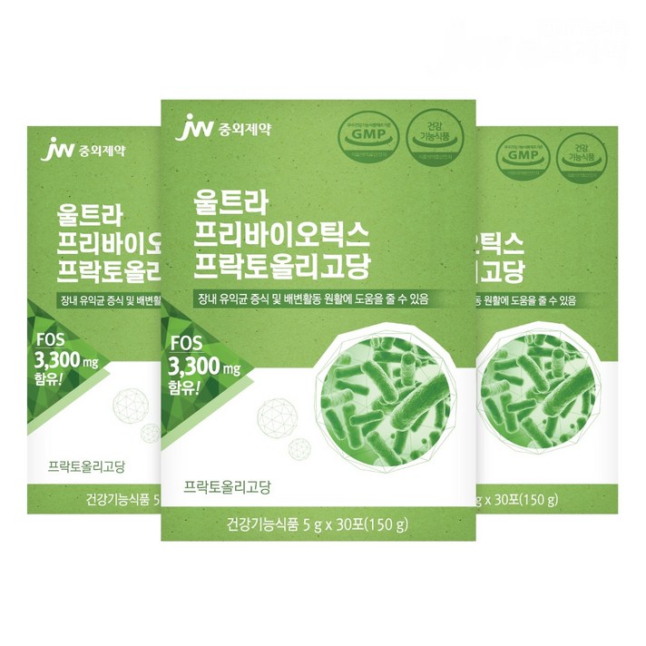 중외제약 울트라 프리바이오틱스 프락토올리고당, 150g, 3개