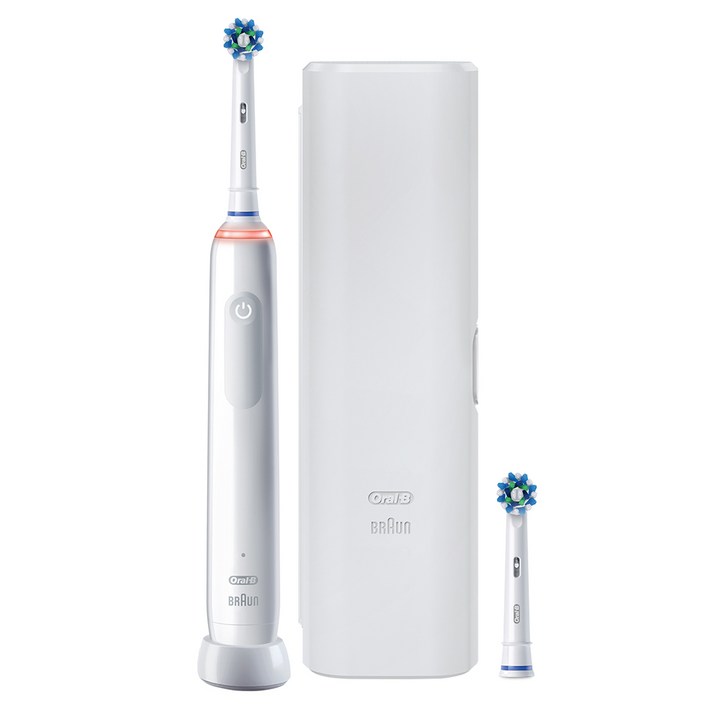 오랄비 전동칫솔 + 리필 + 케이스 세트, Pro2500(화이트)