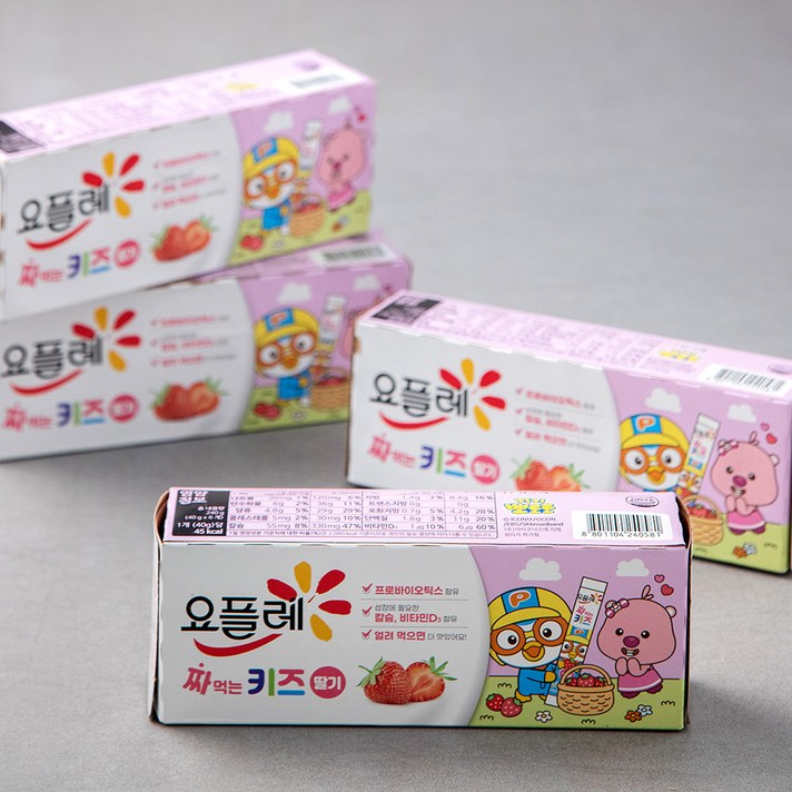 요플레 키즈 딸기, 240g, 4개