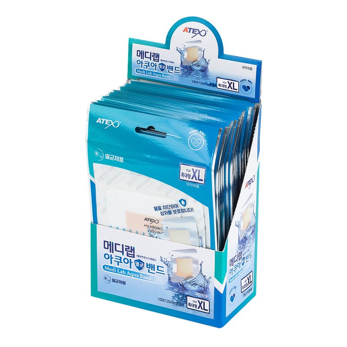 아텍스 메디랩 아쿠아 상처보호 투명방수 멸균밴드, 20개