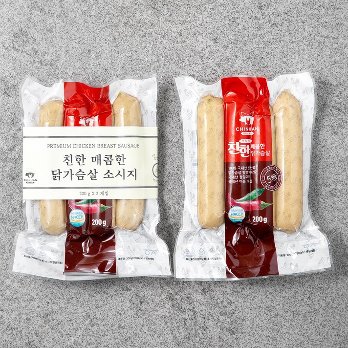 친한 매콤한 닭가슴살 소시지, 200g, 2개입