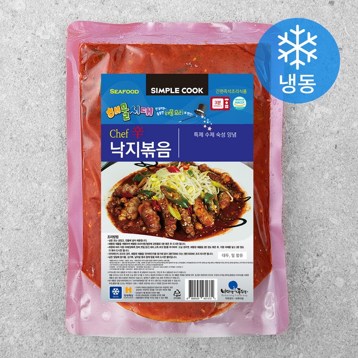 바다랑푸드랑 셰프신 낙지볶음 (냉동), 500g, 1개