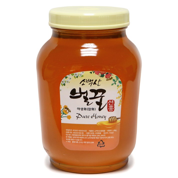 소백산벌꿀 선흥 사양 잡화꿀, 2.4kg, 1개