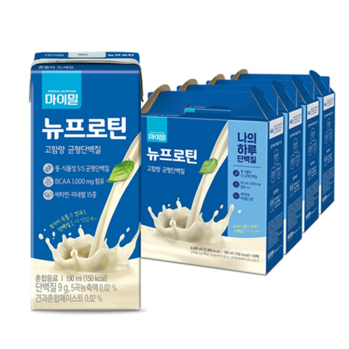 마이밀 마시는 뉴프로틴, 190ml, 64개