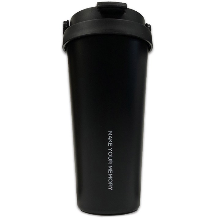 꼼꼬미 꼬맥 버킷텀 냉온 텀블러, 매트블랙, 700ml