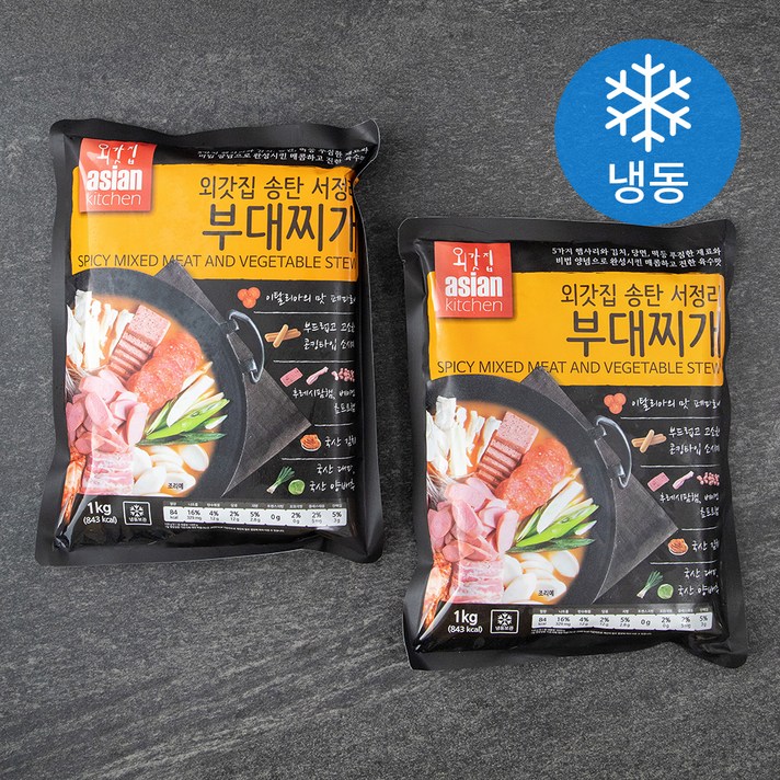 외갓집 송탄 서정리 부대찌개 (냉동), 1kg, 2개