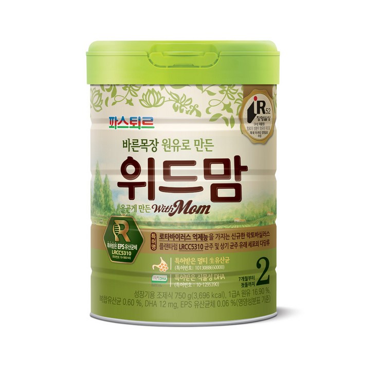 위드맘 바른목장 원유로 만든 분유 2단계, 750g, 1개