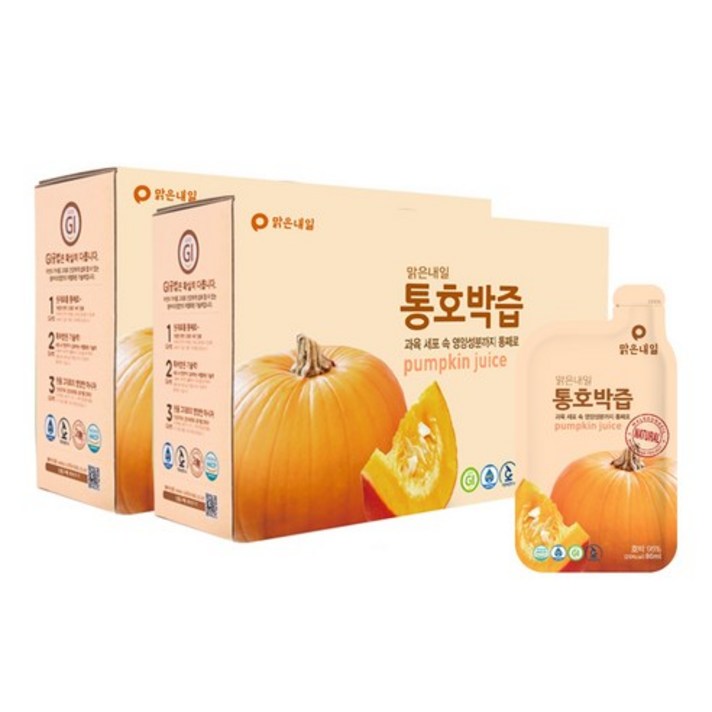 맑은내일 통호박즙, 80ml, 60개