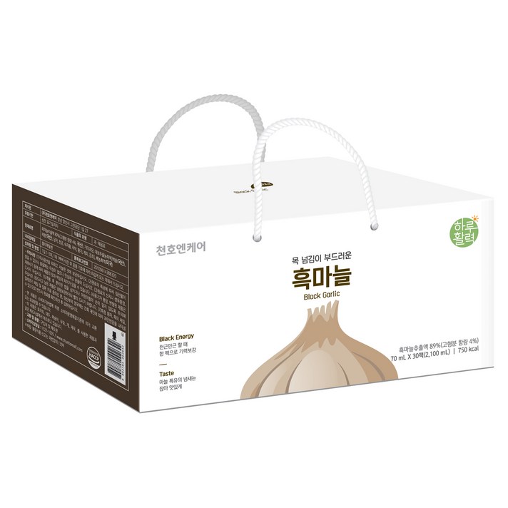 천호식품 하루활력 목 넘김이 부드러운 흑마늘, 70ml, 60팩