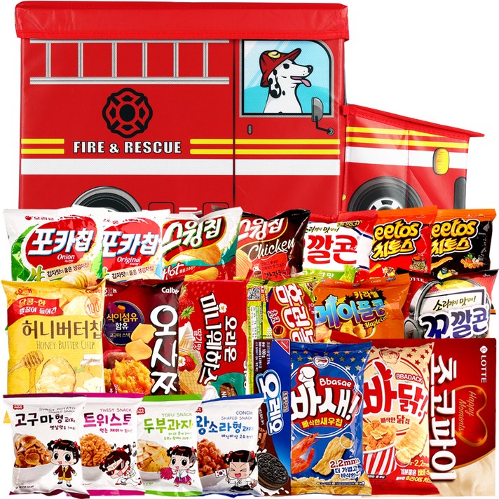 소방차 간식박스 프리미엄, 스낵 21종, 1세트