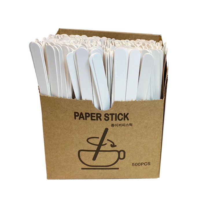 일회용 종이 커피 스틱 13cm 500pcs, 1개