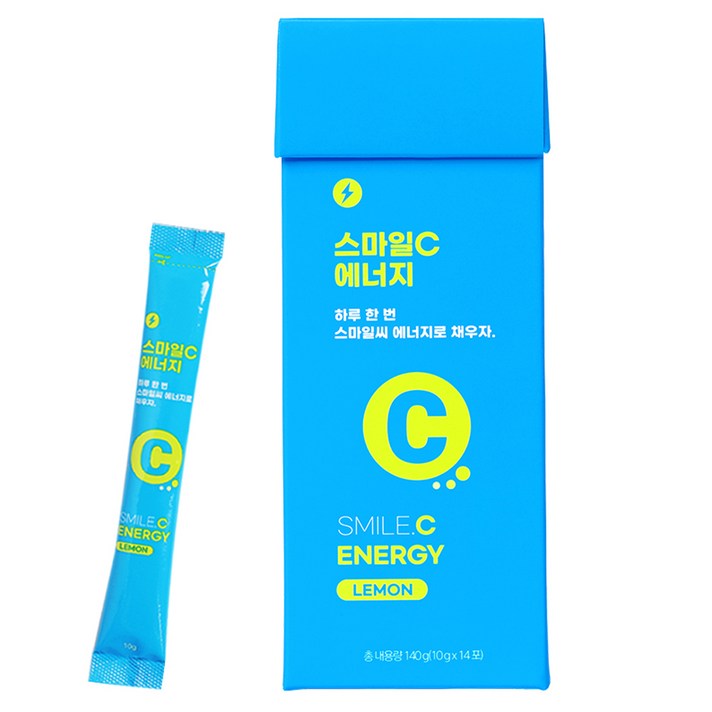스마일C 에너지 음료분말 레몬맛 2주분, 10g, 14개