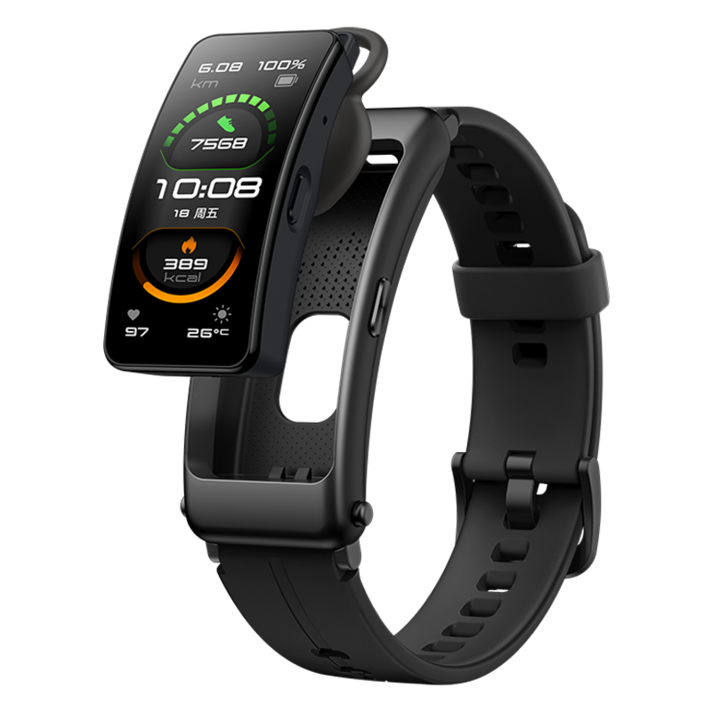 화웨이 토크 밴드 B6 블루투스 이어폰 겸용 스마트밴드, TalkBand B6, 매트 블랙