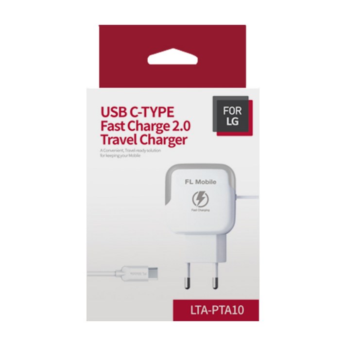 FOR LG 9V 급속 C타입 가정용충전기 화이트, LTA-PTA10, 1개