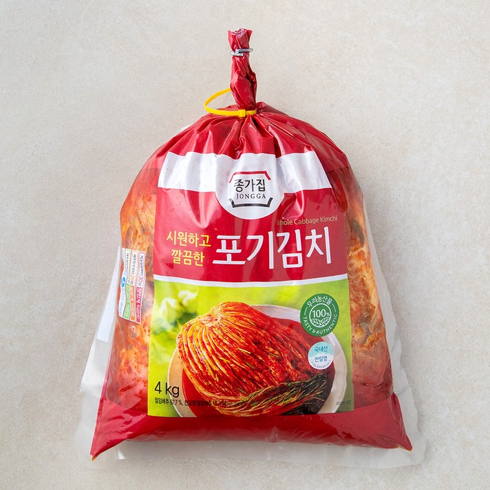 종가집 포기김치, 4kg, 1개