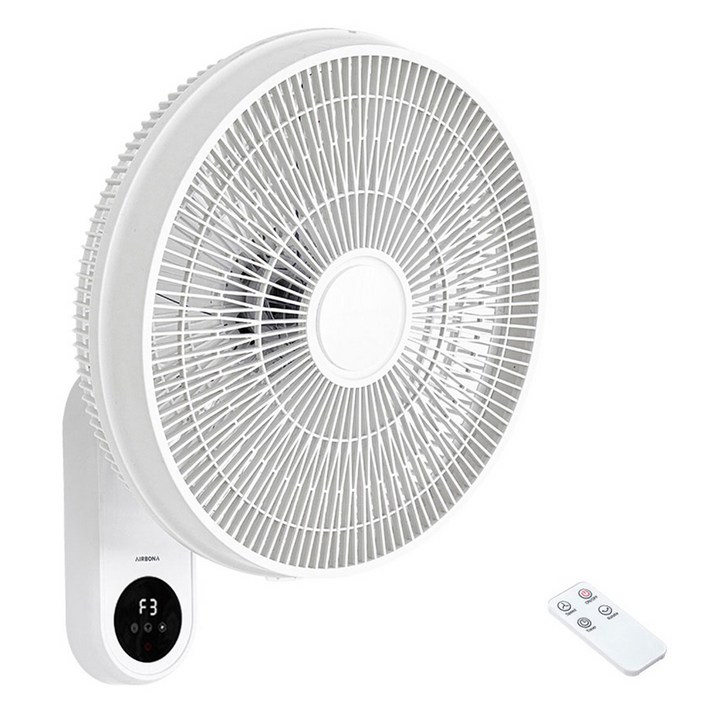 에어보나 리모컨 벽걸이 선풍기, AB508WR