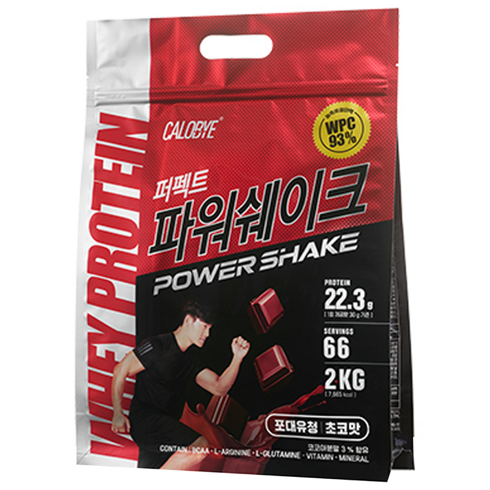 칼로바이 퍼펙트파워쉐이크 포대유청 WPC 초코맛 단백질보충제 프로틴, 2kg, 1개