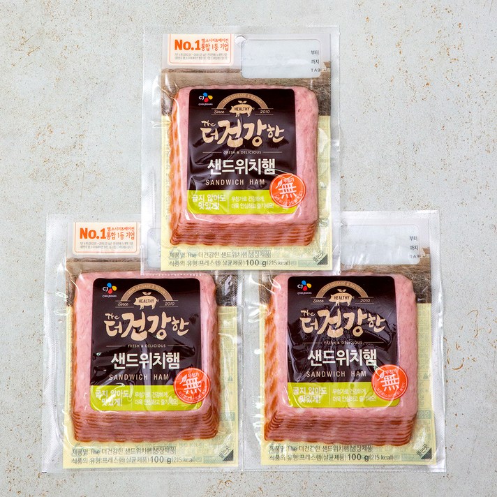 더건강한 샌드위치햄, 100g, 3개