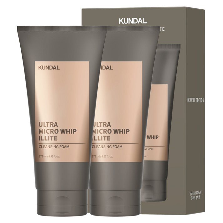 쿤달 울트라 마이크로휩 일라이트 클렌징폼, 175ml, 2개