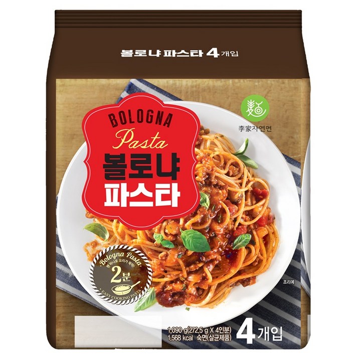 이가자연면 볼로냐 파스타, 272.5g, 4개입