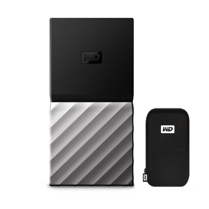 WD My Passport SSD 휴대용 외장하드, 256GB, 블랙 + 메탈그레이