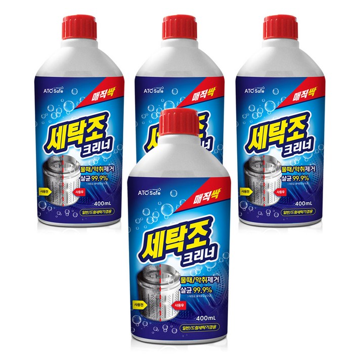 아토세이프 세탁조 크리너 액체형, 400ml, 4개입