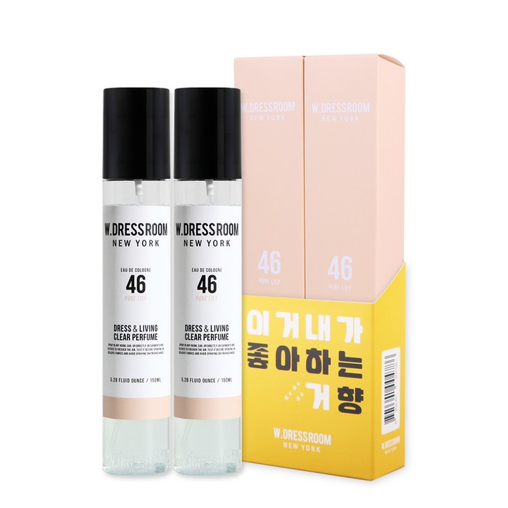더블유드레스룸 드레스퍼퓸 S2 150ml, No46 퓨어릴리, 2개입