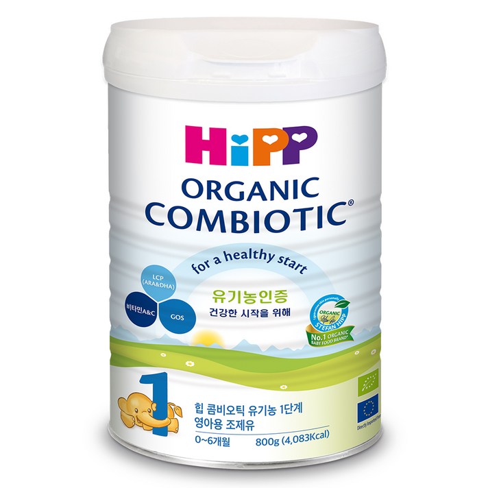 힙 콤비오틱 유기농 분유 1단계, 800g, 1개