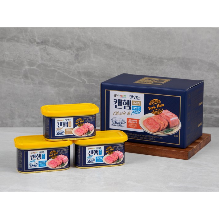 곰곰 맛있는 캔햄 클래식 200g x 3개입 + 마일드 200g x 3개입, 1세트