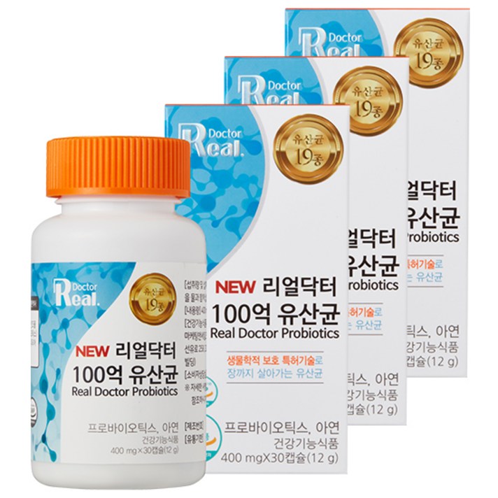 리얼닥터 100억 유산균, 400mg, 3개