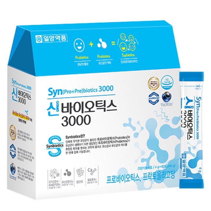 일양약품 신 바이오틱스3000 유산균, 4g, 60개입