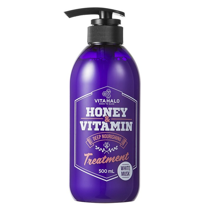 비타할로 허니앤비타민 헤어트리트먼트 화이트머스크향, 500ml, 1개