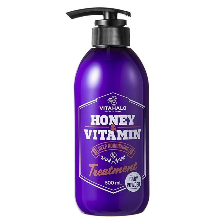 비타할로 허니앤비타민 헤어트리트먼트 베이비파우더향, 500ml, 1개