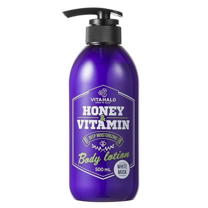 비타할로 허니앤비타민 바디로션, 화이트머스크 500ml, 1개