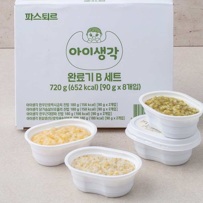 파스퇴르 아이생각 이유식 완료기 12~14개월 B세트, 180g, 4개