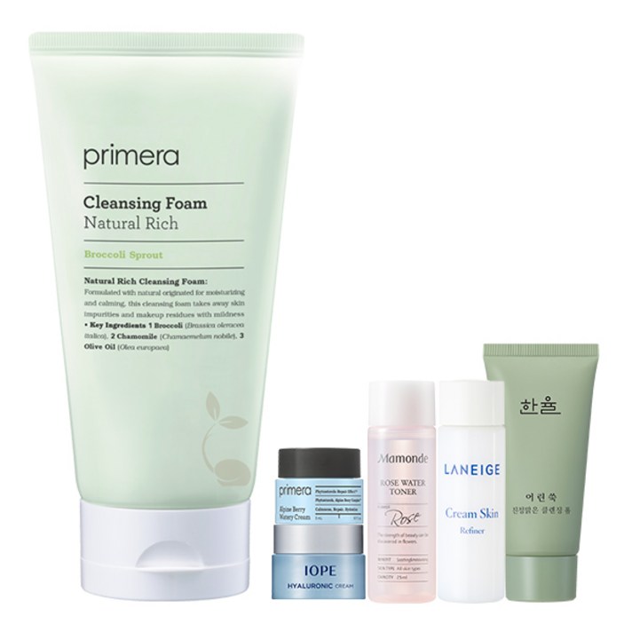 프리메라 내추럴 리치 클렌징폼 250ml + 아모레퍼시픽 5종, 1세트