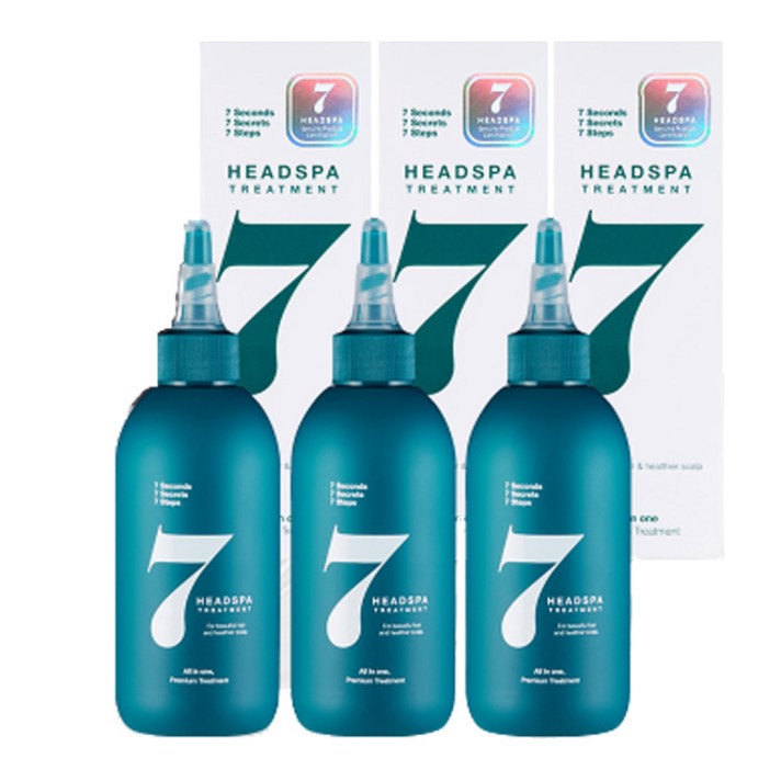 헤드스파7 파란눈 블랙 헤어 트리트먼트, 200ml, 3개