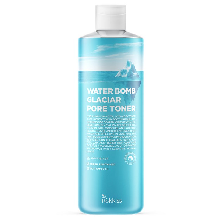 록키스 워터밤 빙하수 모공 토너, 500ml, 1개