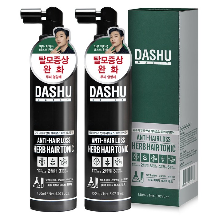 다슈 데일리 안티 헤어로스 허브 헤어토닉, 150ml, 2개