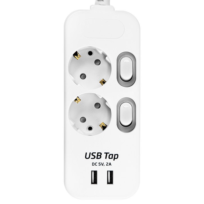 써지오 안전멀티탭 USB 개별 멀티탭 2구 DH2029MUT, 3m, 단일 색상, 1개