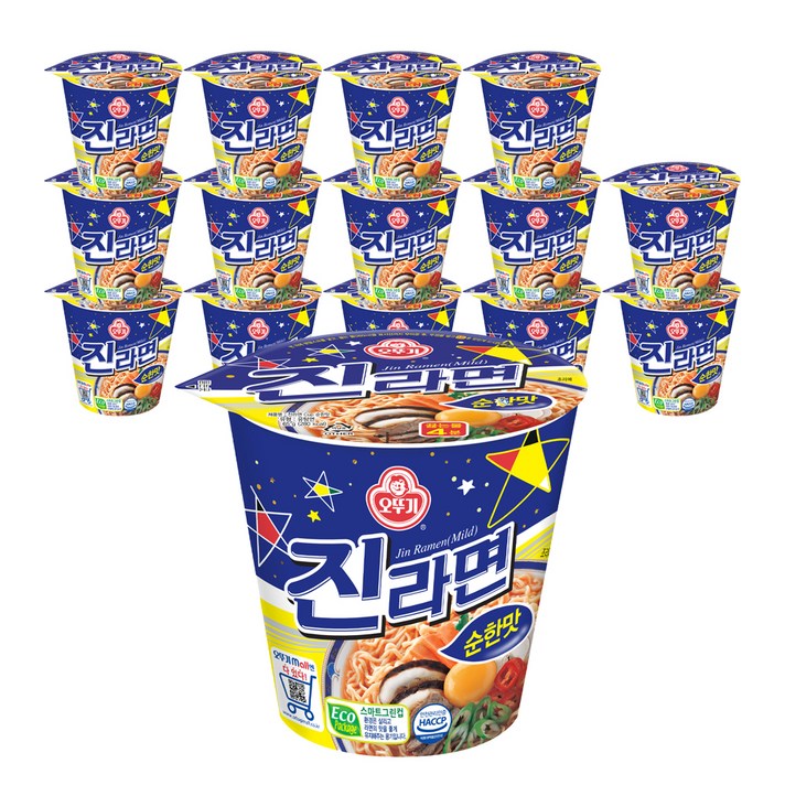 오뚜기 진라면 순한맛 소컵 65g, 15개