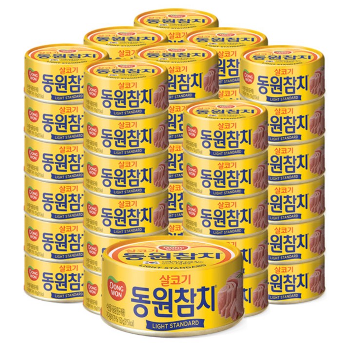 동원 라이트 스탠다드 참치, 150g, 48개
